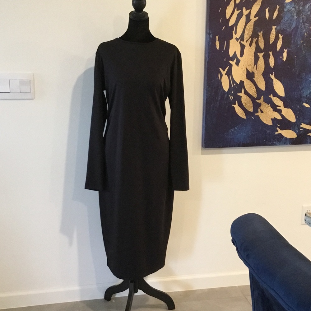 Elegant Black Long Sleeve Dress
